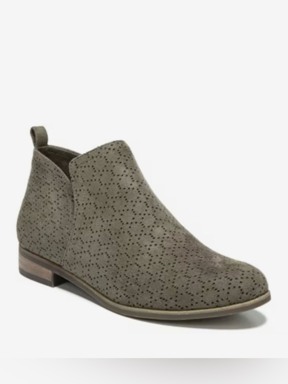 Dr. Scholl’s | Women's Light Tan Suede Perforated Rate Pull On Ankle Boots Sz 8